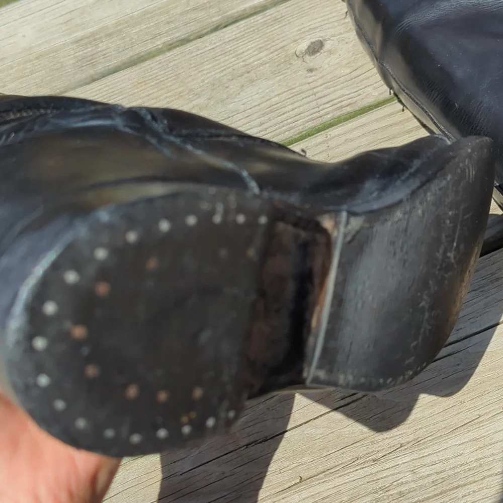 Vintage 1980's English Equestrian Handmade Genuine Leather Riding Boots USA